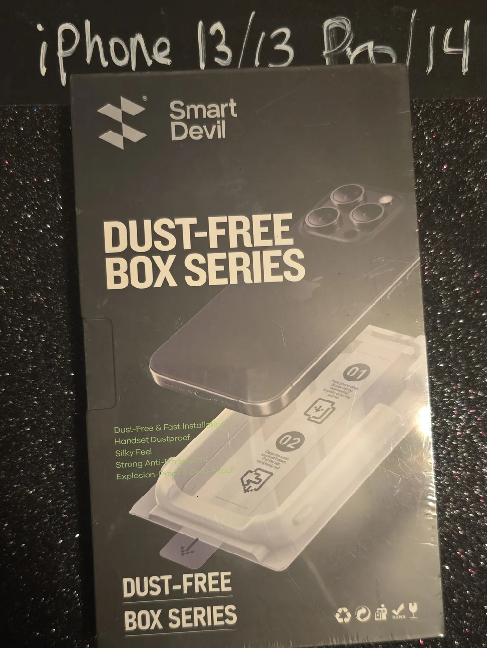 Smart Devil Dust-Free Screen Protector for iPhone 13, 13 Pro, and 14